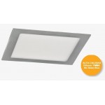 Downlight panel LED Cuadrado 225x225mm Gris Plata 20W PRO